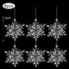 Carámbanos de Hielo Transparentes Decoraciones Navideñas Barras de Hielo Puntas de Hielo Accesorios DIY Iluminación Adornos Colgantes Serie de Copos de Nieve Set