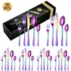26 Modelos Nuevos de Vajilla de Acero Inoxidable 1010 Transfronteriza Juego de 16/24/30 Piezas Vajilla Occidental Cuchillo para Bistec, Tenedor, Cuchara Juego en Caja de Regalo