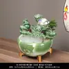 Tanque de Peces de Cerámica Adornos de Agua Corriente Fuente Pequeño Tanque para Peces Dorados Hogareño Recipiente Grande para Peces Sala de Estar Humidificación Decoración Paisajismo
