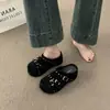 Mules Cerrados para Mujer, Talla Pequeña, Suela Gruesa, Aumentan la Altura, Punta Cerrada, Estilo Birkenstock de Cuero Genuino, Lindo y Original, Aumento Interno de Altura de 8 cm