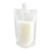 Bolsas Desechables Transparentes Espesadas con Boquilla para Llevar de Leche de Soya, Té con Leche, Yogur, Bolsas de Empaque Selladas Auto-Soportantes para Dispensar Medicina China