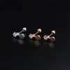 Varilla Fina de 0.8X6mm Estilo Coreano Flor Luna Tornillo de Acero Inoxidable Bola Clavo de Hueso de Oreja Perforación de Cartílago Venta Caliente Transfronteriza