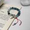 Nuevo Pulsera de Amatista Doble Anillo Chino para Mujer al por Mayor Estilo Étnico de Nicho Mariposa Artística Hada Pulsera de Moda Joyería