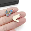 Acessórios de Joias de Liga de Esmalte DIY Pingente Colorido de Animal Pomba Pulseira Brinco Pingente Chaveiro Pingente Pequeno