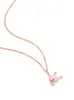 Collar de Corona de Esmalte Rosa a Baja Temperatura Joyería de Plata de Ley con Sentido de Diseño Nicho de Lujo Ligero para Niña Cadena para Clavícula Regalo de Cumpleaños