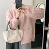 Cardigan Tricotado Vintage Estilo Preguiçoso Listrado Dupla Face Zíper Feminino Outono Inverno Novo Solto Macio Ceroso Elegante Jaqueta Suéter