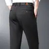 Pantalones Casuales para Hombre 2026 Primavera y Verano Nuevos Pantalones Rectos Delgados para Hombre Pantalones de Vestir Elásticos Ajustados