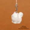 Resina Flocado Lindo Perrito Funda para Teléfono Celular Bolso Colgante Llavero DIY Colgante Colgante Joyería Decorativa Accesorios