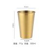 Vaso de agua de una sola capa de acero inoxidable 304, vaso para bebidas frías, cerveza, restaurante, vaso de metal resistente a caídas, vaso para hacer gárgaras, vaso para jugo doméstico