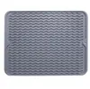 Alfombrilla de silicona con patrón de ondas para taza de té y cuenco, salvamanteles grandes y pequeños, alfombrilla multifuncional para drenaje de agua, mantel, cubo aislante