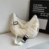 Bolso de hombro popular de este año con línea de bordado de diamantes para mujer 2024 invierno nuevo bolso cruzado casual tipo bolsa de albóndiga moda