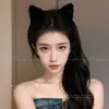 Linda diadema de orejas de gato de peluche para mujer, elegante y a la moda, especialmente diseñada para lavarse la cara, no aprieta el cabello y es un accesorio para el cabello