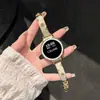 Adecuado para Huawei Gt7 Pulsera Flor Dorada Correa de Metal para Reloj Watch6 Pulsera de Diamantes de Moda y Versátil para Mujer
