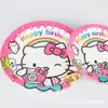 Hello Kitty Gato Kt Temática Fiesta de Cumpleaños Infantil Suministros para Fiesta de Halloween Vasos y Platos de Papel Desechables Set