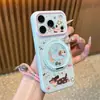 Funda para teléfono de gato y perro con café, compatible con Apple 17 Pro Max, iPhone 16 y Huawei, con diseño de ventana en forma de corazón