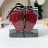 Día de San Valentín Ventas Calientes Transfronterizas Adornos de Amor de Flor de Espuma Rosa PE Amor Simulación Rosa Corazón Durazno Caja de Regalo de PVC