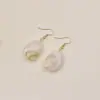 Pendientes Geométricos de Resina Color Café Albaricoque Retro Europeos y Americanos, Pendientes Exquisitos Elegantes y de Alta Gama Moda Maillard para Mujer