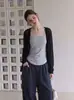 Jaqueta cardigã de seda gelada preta com proteção solar para mulheres, estilo fino de verão, novo modelo 2026, combinada com uma regata, pode ser usada como xale ou blusa de ar condicionado