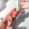 Menina Rosa superfície cortada glitter pêssego coração resina patch DIY Joias Feitas à Mão brincos material acessórios para unhas