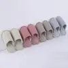 Zapatillas de Algodón para Piso de Madera en Casa Japonesa Temporadas de Primavera Otoño Invierno Hombres Mujeres Interiores Rayadas Silenciosas Antideslizantes Suela Suave Zapatos de Tela de Algodón