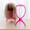 Soporte de plástico para peluca Barbería Soporte para peluca Estante para colocar Accesorios para pelucas Cuidado Estante especial Soporte plegable