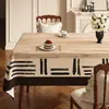 Toalha de mesa para sala de jantar estilo retrô americano, novo modelo 2025, toque de luxo leve e de alta qualidade, à prova d'água, resistente a óleo, lavável, pano para cobrir mesa de centro