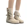 Botas de mujer estilo Birkenstock retro, convertibles para dos looks diferentes, nueva colección otoño 2026, con hebilla de cinturón, diseño interior que aumenta la altura, gris claro, y un estilo de botín moderno ligeramente grande