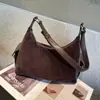 Bolso tote vintage bandolera de cuero genuino Shanxia Yousong para mujer, bolso de hombro de ante esmerilado de piel de vacuno de grano superior