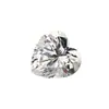 Coração branco em zircônia cúbica coração de pêssego pedra solta com base pontiaguda face do anel pedra sintética transparente pedra de acento de diamante solta joia diy