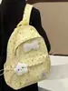 Mochila Escolar Grande de Alta Capacidade Estilo Fresco para Alunas do Ensino Fundamental II e Ensino Médio, Mochila com Bolinhas Estilo College, Mochila Versátil Leve para Viagem
