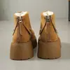 Botas de Nieve Cálidas Forradas de Suela Gruesa para Aumentar la Altura de Mujer 2026 Nuevas Botas Cortas Estilo Birkenstock Otoño/Invierno Gruesas Botas Martin de Gamuza
