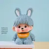 Figura de Resina de Coelhinho com Orelhas de Floresta, Fofa e Relaxante, Brinquedo da Moda, Decoração Fofa para Carro ou Mesa