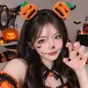 Diadema de Cabeza de Bruja Demonio Cruzada Accesorio para Festival de Cabeza de Calabaza Diadema de Halloween Ambiente de Fiesta Pinza para el Pelo de Sombrero Mágico