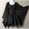 Vestido Retrô Medieval Clássico Europeu e Americano da Amazon com Cinto de Cor Contrastante para Halloween