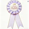 Corsage de hojalata transfronterizo celebración niña niño fiesta de cumpleaños insignia de encaje insignia de fiesta de adultos decoración
