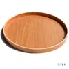 Prato Redondo de Madeira Bandeja para Copo de Água Bandeja de Madeira para Casa Bandeja de Madeira para Chá Bandeja para Legumes Bandeja para Frutas Prato de Jantar Estilo Europeu