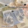 Ropa interior sin costuras de seda de hielo con lunares para mujer 2025 Nueva de cintura media Dulce para niñas Antibacteriana Sexy de verano para mujer