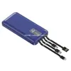 Carregador portátil de fábrica para família 1W mA carregamento rápido grande capacidade com quatro fios fonte de alimentação móvel portátil