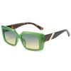 Nuevas Gafas de Sol de Otoño con Montura Cuadrada, Populares Gafas Decorativas de Metal Cuadradas en la Plataforma Internacional, Gafas de Sol de Moda para Mujer