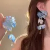 Brincos florais versáteis com franjas, primorosamente desenhados com um toque de elegância, apresentando pinos de prata S925, um acessório doce e moderno para mulheres