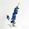 Flores Artificiales de Terciopelo Delphinium Seda, Jacinto y Hierba Fénix para Decoración de Interiores del Hogar, Arreglos Florales, Decoraciones de Pasillo de Boda y Decoración de Fondo