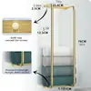Estante de Toallas Nuevo de Acero Inoxidable Transfronterizo Barra para Toallas Montada en la Pared Estante de Almacenamiento de Baño en la Pared Estante de Toallas de Baño