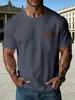 Novas Roupas de Verão Masculinas para E-commerce Transfronteiriço: Camiseta Esportiva Casual Respirável de Corte Solto, Camiseta Masculina Simples Versátil de Manga Curta