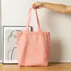 Bolsa de lona Bolsa de mão para meninas, bolsa de lona com laço estampado, bolsa de ombro de grande capacidade para estudantes