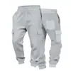 Calça de trabalho casual jacquard xadrez pequeno, espessa, com múltiplos bolsos, para outono e inverno, esportiva masculina, de alta resistência, transfronteiriça europeia e americana, atacado