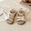 Sandalias de Malla Florales para Niños 2026 Nuevo Estilo de Verano Zapatos de Princesa Perla para Niñas y Niños Pequeños Sandalias de Bebé