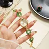 Moda Superventas Nuevo Estilo Nicho Fresco Esfera Redonda Reloj de Pulsera de Cuarzo para Mujer Pulsera de Diseño de Jade de Lujo Ligero