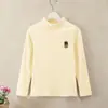 Niñas Niños Polar Cuello Semi-Alto Capa Base Superior Ropa Infantil Invierno Estilo Coreano Ropa Interior Cálida Estampado Lindo Top de Manga Larga