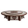 Nova Mesa Redonda Grande de Hotel Estilo Chinês Restaurante para 15-20 Pessoas, Sala Privada de Clube Banquete Mesa de Jantar de Madeira Maciça Giratória Elétrica de Ardósia