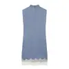 Ropa Europea y Americana de Mujer Transfronteriza, Vestido de Moda con Detalle de Encaje y Textura de Satén de Seda Más Vendido en Aliexpress